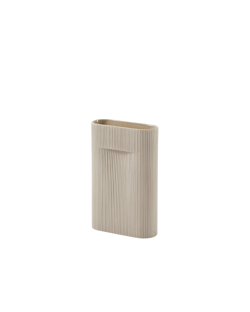 Ridge - Beige Blumenvase 35cm