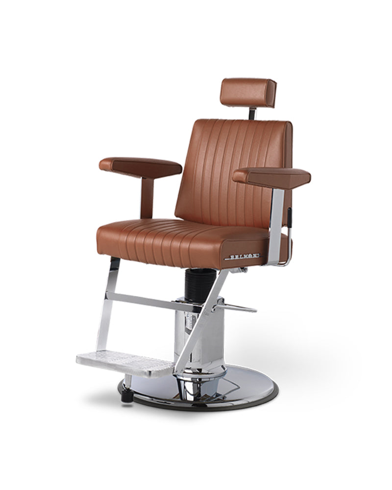Dainty - Brauner barberstuhl aus Edelstahl