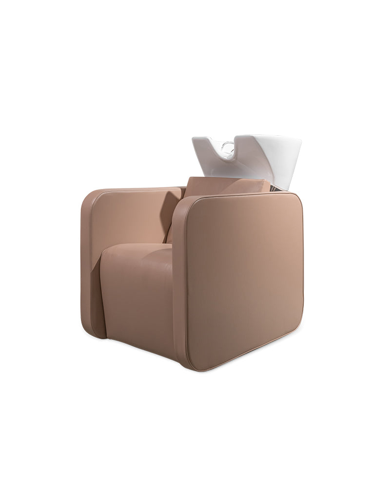 Spirit - Beige massagewaschanlage mit weißer Wanne