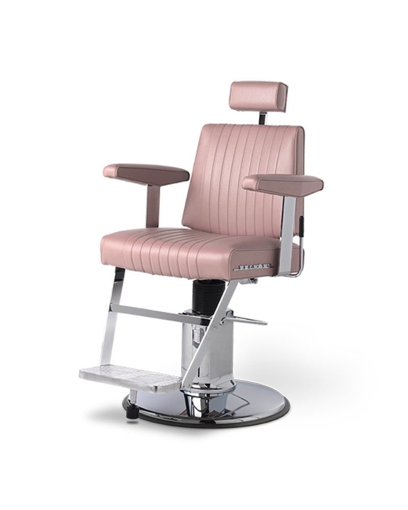 Dainty - Hellrosa barberstuhl aus Edelstahl