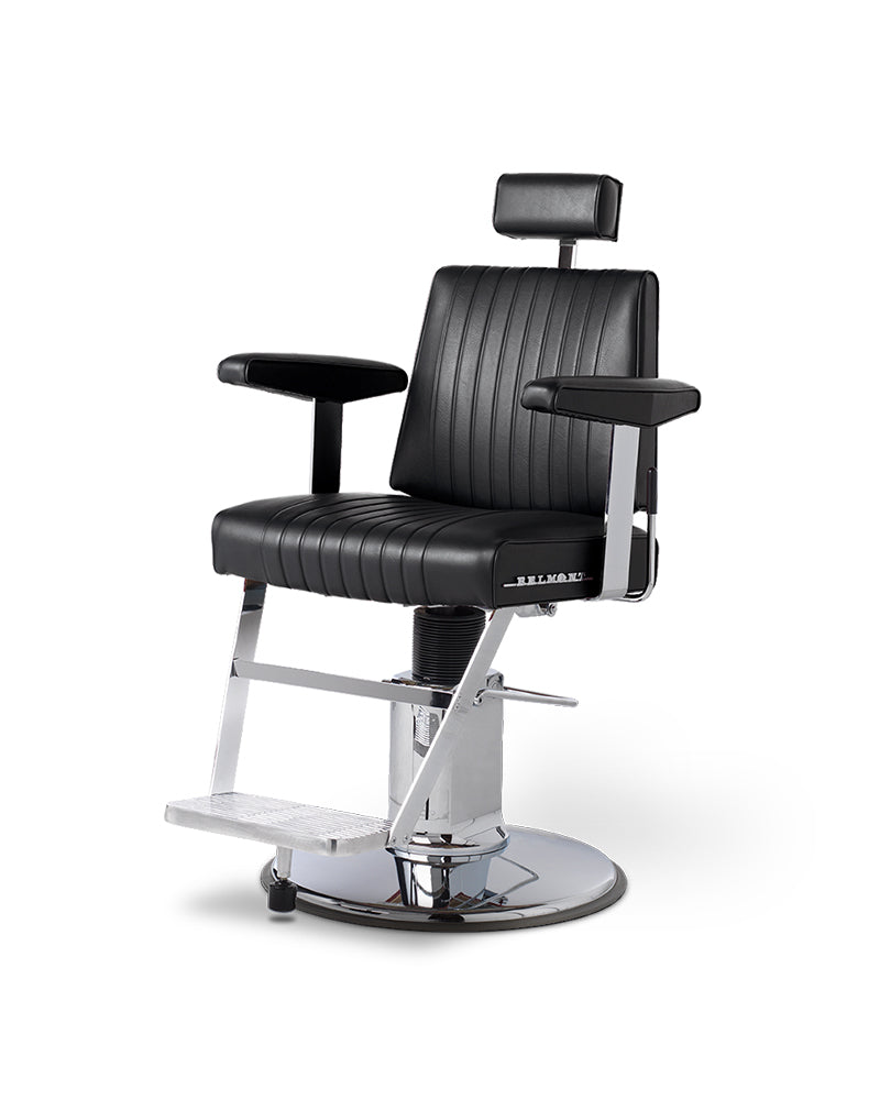 Dainty - Schwarzer barberstuhl aus Edelstahl