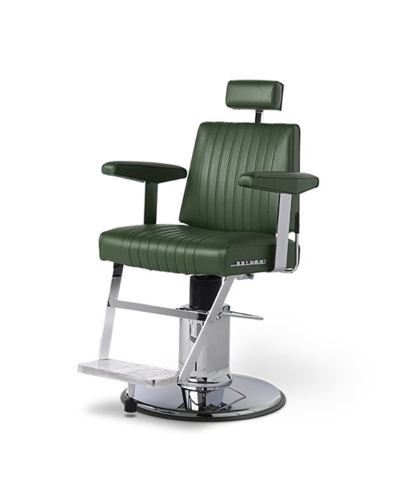 Dainty - Grüner barberstuhl aus Edelstahl