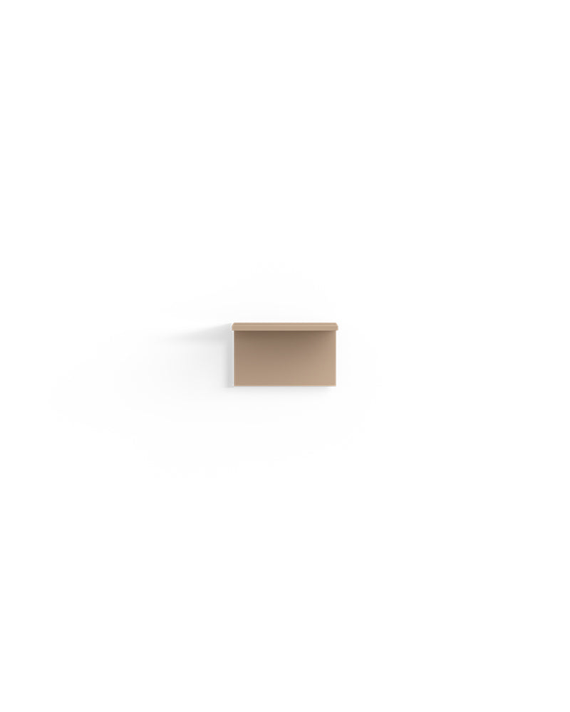 Display Cappuccino - 32 cm Regal in beigem Melamin