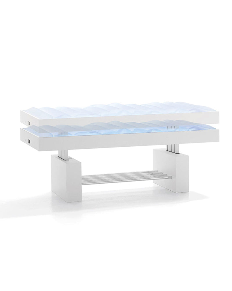 Andromeda - Weiße massageliege - Wasserbett mit Hebung