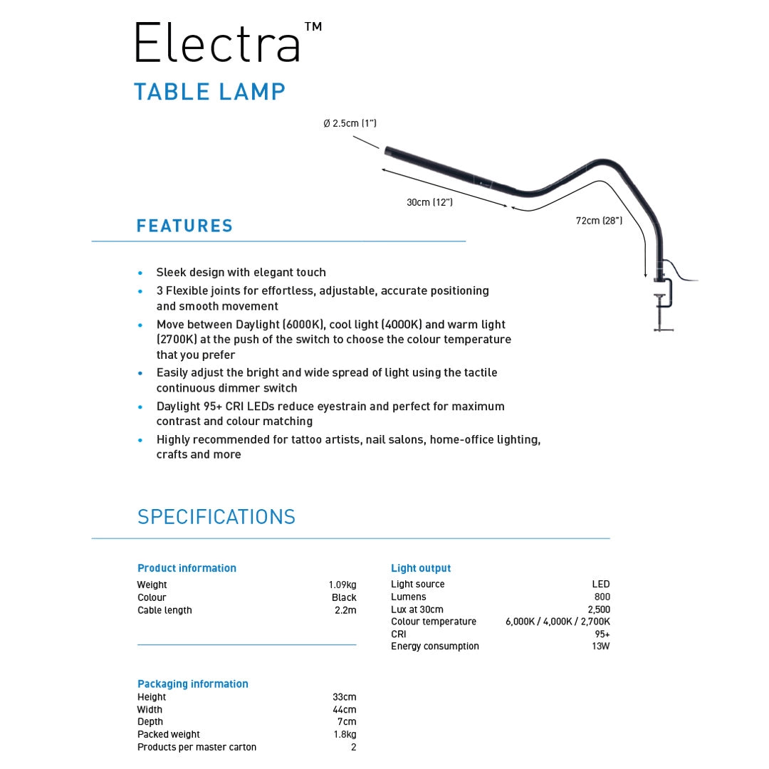 Electra beauty Lampe mit Flexarm