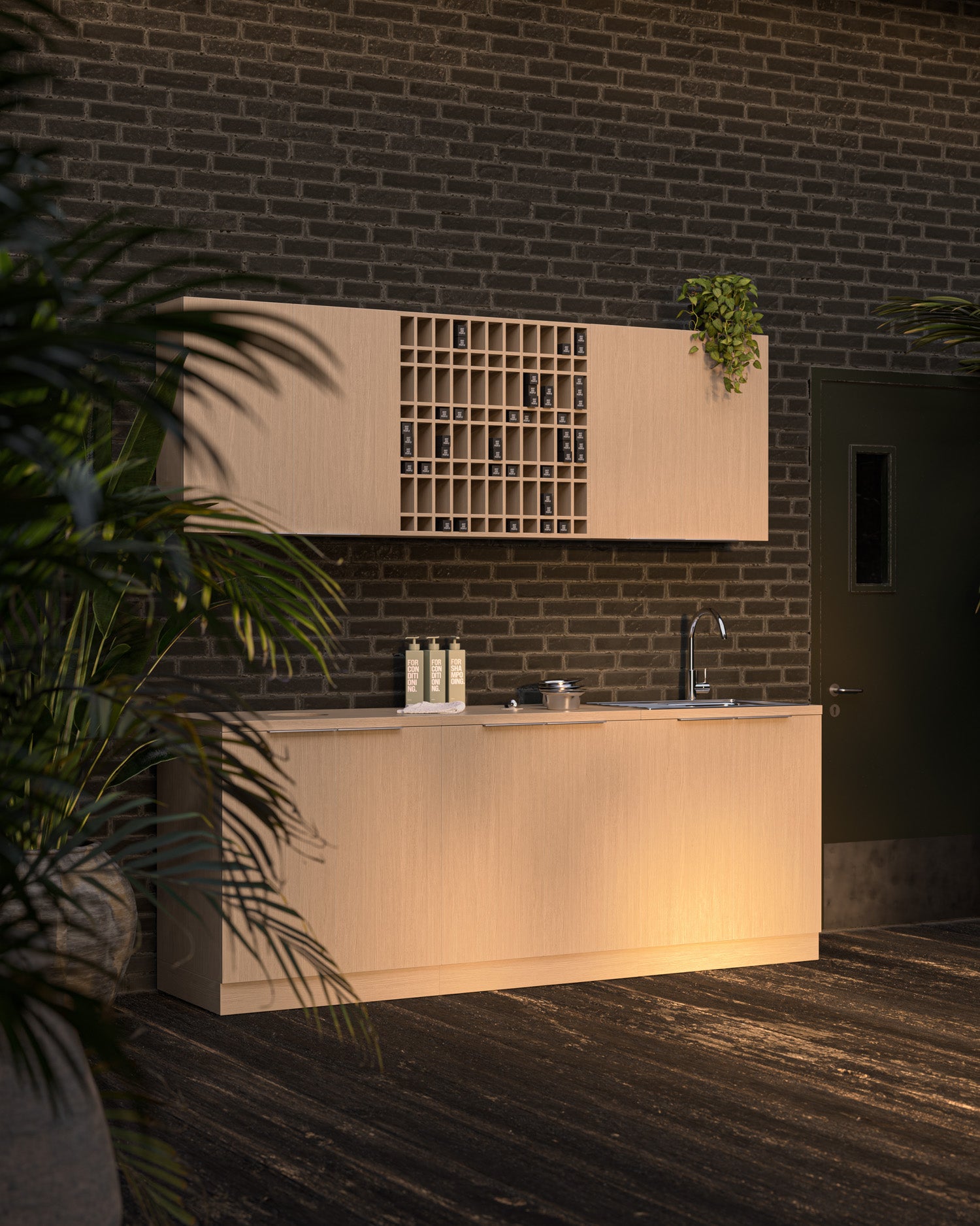 Colorbar Schrank - Waschschrank im Eichenmuster
