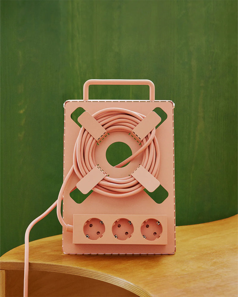 Power Bar Dusty Rose - Rosa verlängerungskabel - 5 meter