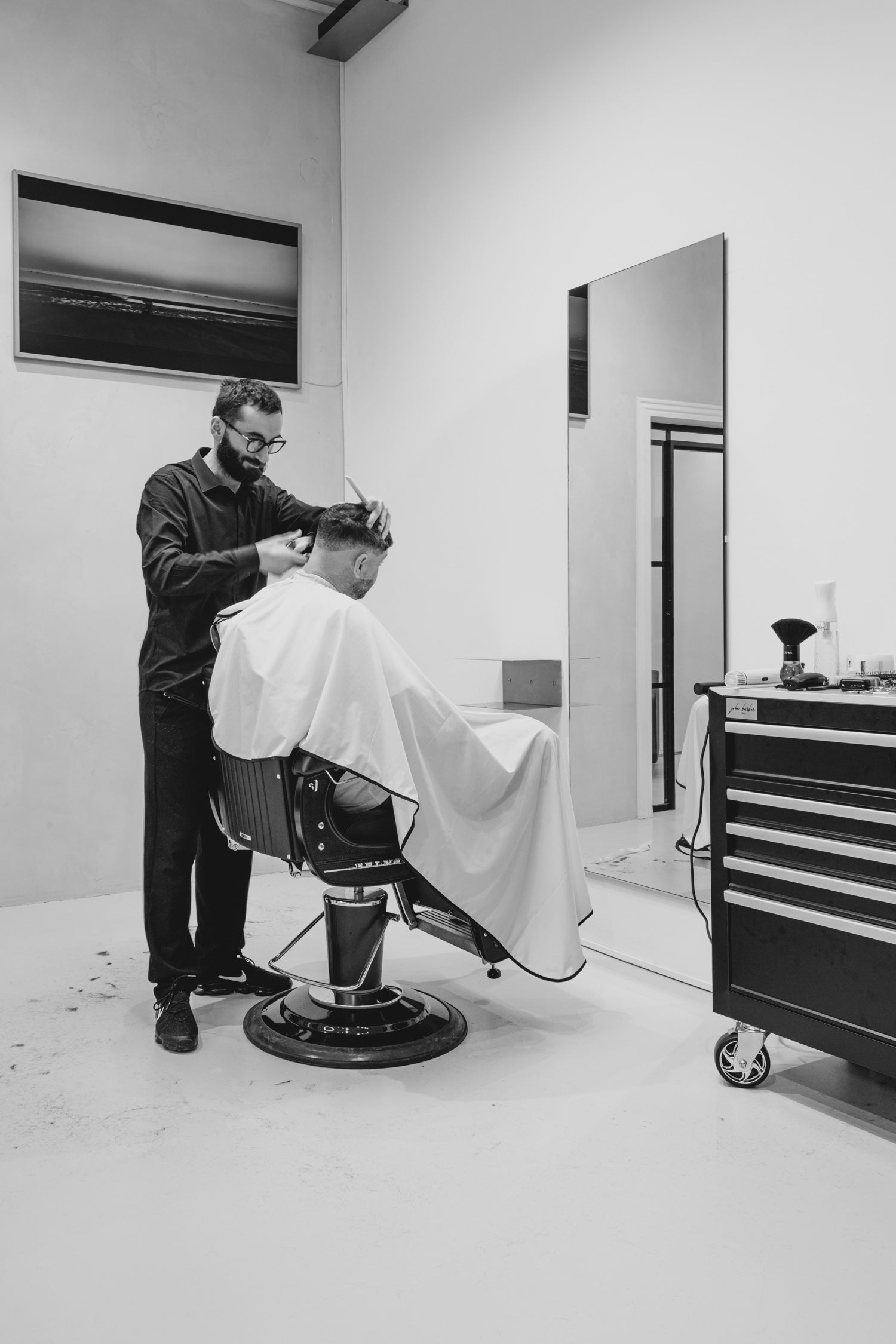 Frameless - Quadratischer Friseurspegel - 65x195cm