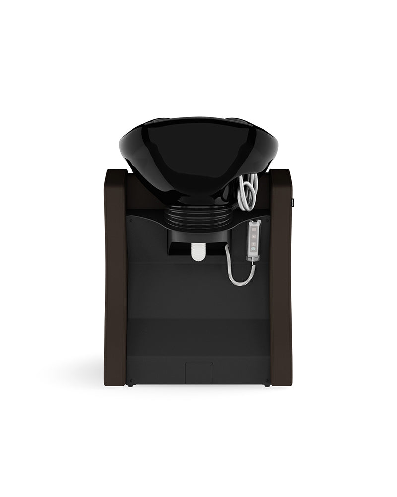 Fredda II - Braune massagewaschanlage mit schwarzer Wanne