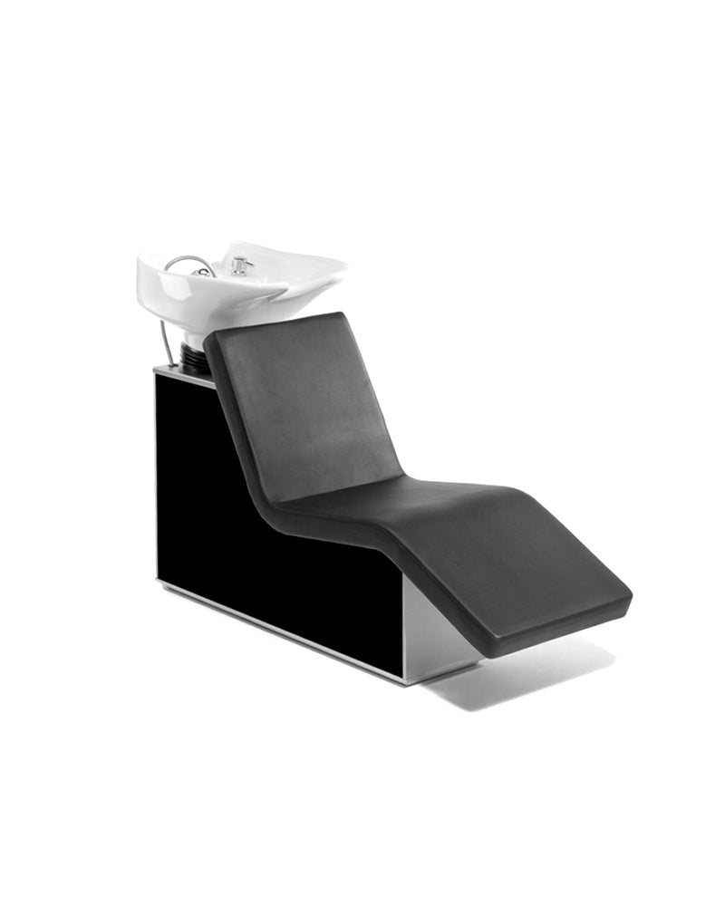 Wellness Sofa - Schwarzer waschsessel mit weißer Schale