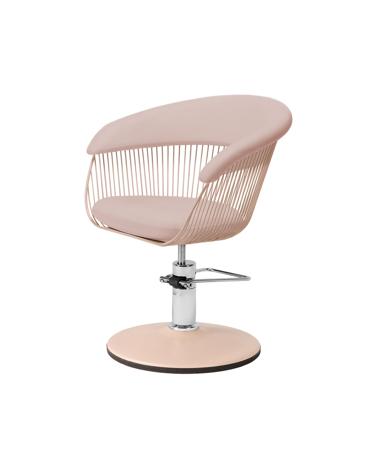 Vega - Rosa Friseurstuhl mit rosa Tellerfuß