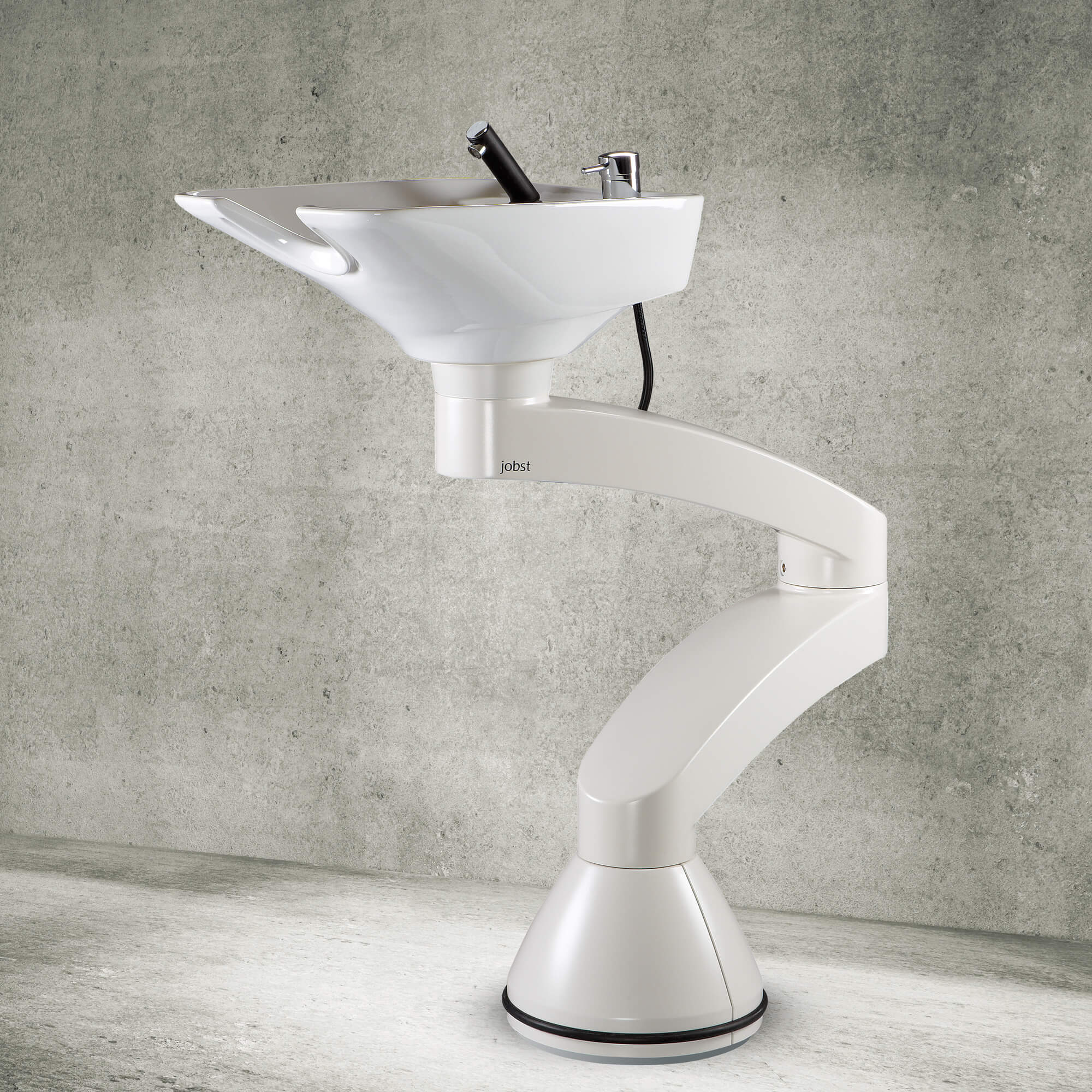 Contura swing PLUS - Weiße waschsäule - Weißes Becken