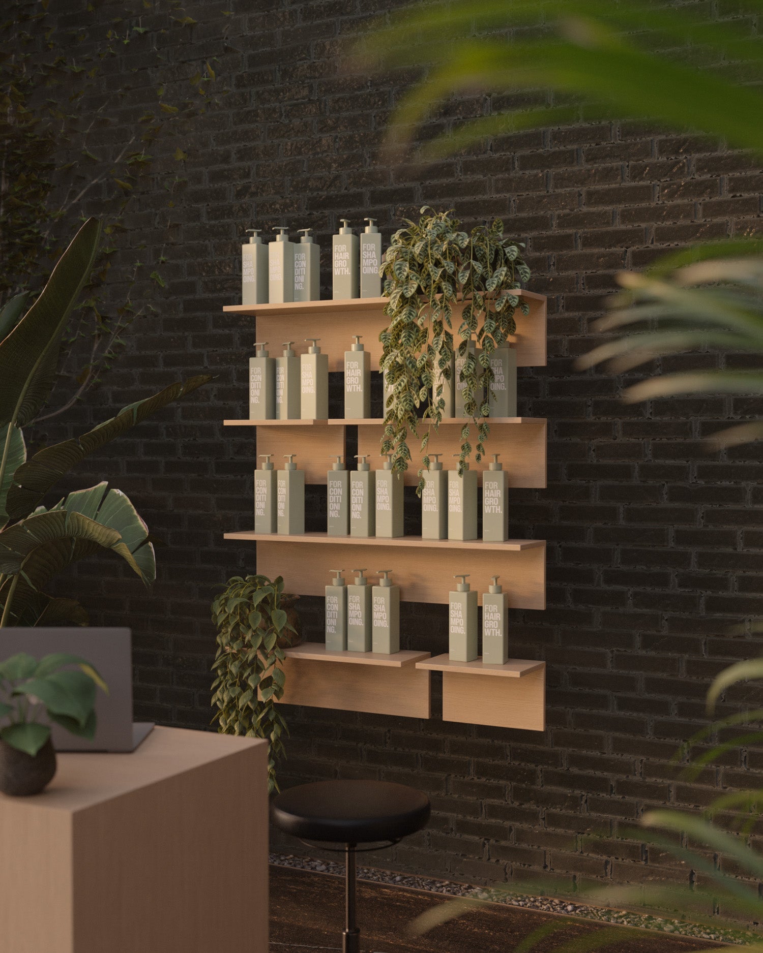 Display Oak - 32 cm Regalbrett mit Eichenmuster