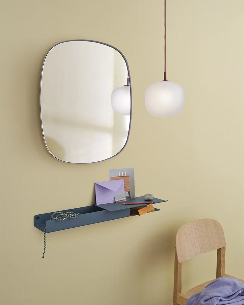 Framed klein - Taupe Wandspeigel